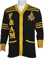 Buffalo Dallas Prince Hall Mason F&AM Cardigan Sweater [Black]