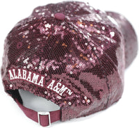Big Boy Alabama A&M Bulldogs S144 Ladies Sequins Cap [Maroon - Adjustable Size]