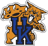 Kentucky Wildcats Cat UK Logo Reflective Decal Sticker [White - 4"]