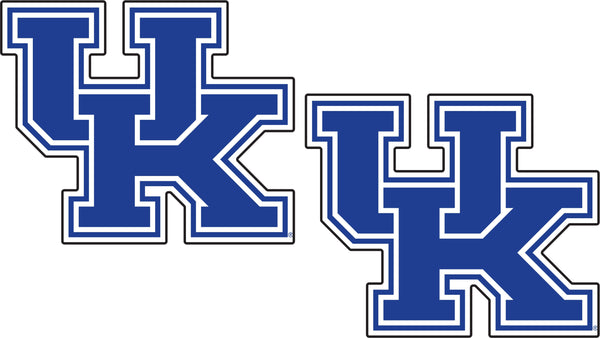 University of Kentucky UK Logo Reflective Decal Sticker [Pre-Pack - White - 2"]