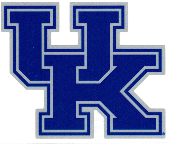 University of Kentucky UK Logo Reflective Decal Sticker [Blue/White - 4"]