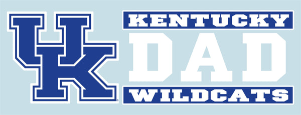 University of Kentucky Dad UK Logo Decal Sticker [Blue/White]