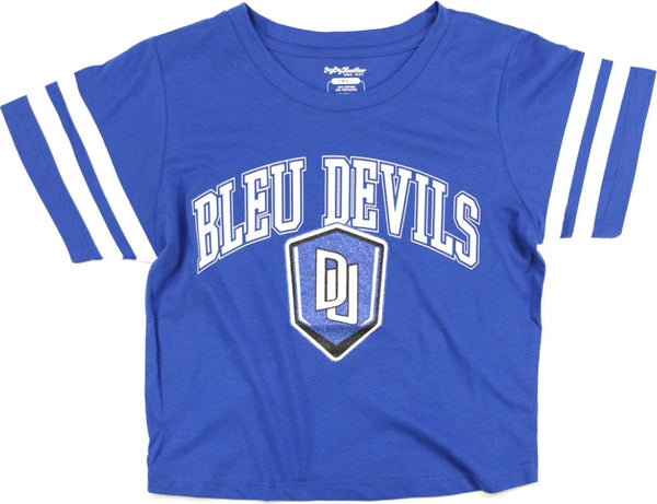 Big Boy Dillard Bleu Devils S4 Foil Cropped Womens Tee [Royal Blue]