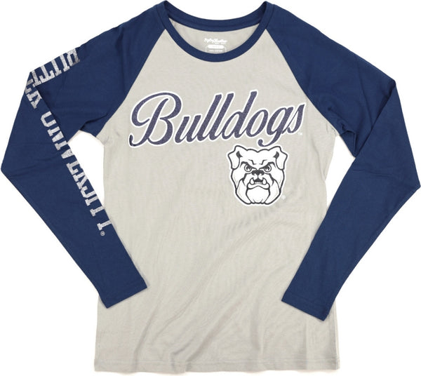 Big Boy Butler Bulldogs S4 Womens Long Sleeve Tee [Navy Blue]
