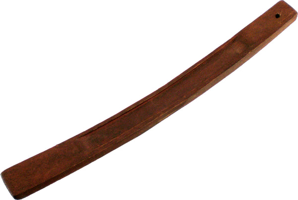 Madina Curved Smooth Ash Catcher Incense Stick Holder [Pre-Pack - Brown - 10"]