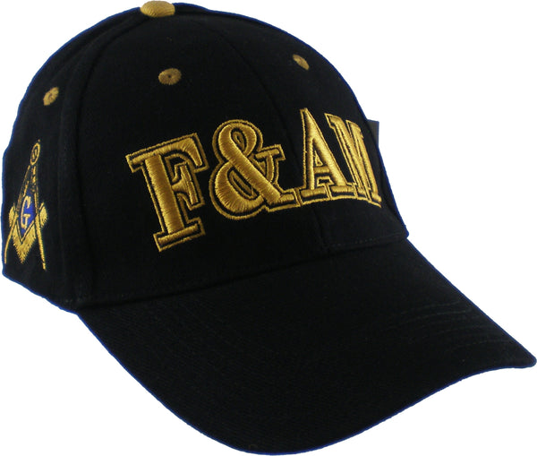Buffalo Dallas Prince Hall Mason F&AM Baseball Cap [Black - Adjustable Size]