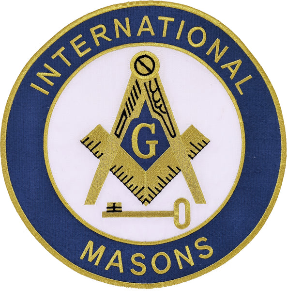 International Mason Iron-On Patch [Navy Blue/White - 10.5"]