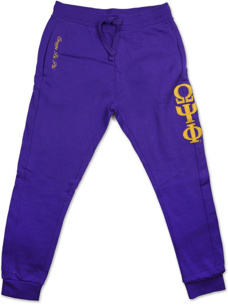 Big Boy Omega Psi Phi Divine 9 Mens Jogger Sweatpants [Purple]