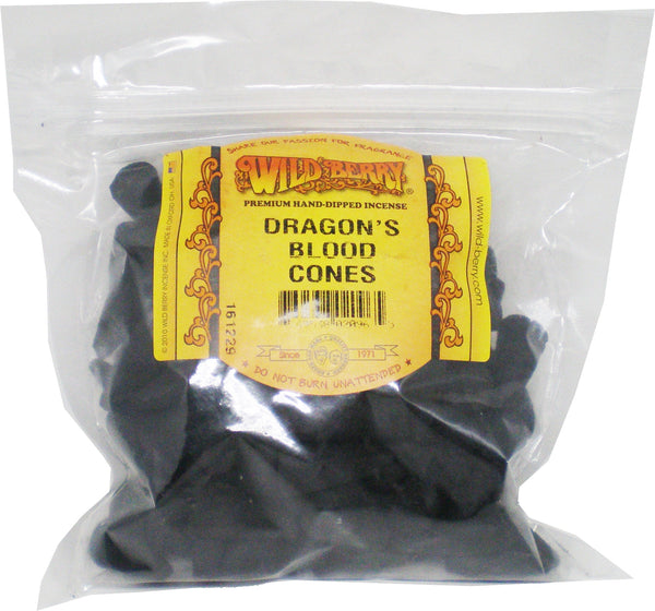 Wild Berry Dragons Blood Incense Cones [Pre-Pack - Black]