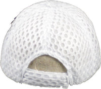 Plain Air Mesh Curved Bill Mens Cap [Light Grey - Adjustable Size - Baseball Cap]