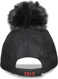 Big Boy Delta Sigma Theta Divine 9 S148 Pom Pom Ladies Cap [Black - Adjustable Size]