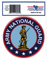 Eagle Crest Army National Guard Logo USA Made Outside Car Decal Sticker [Pre-Pack - White - 3.5"]