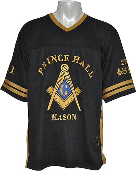 Buffalo Dallas Prince Hall Mason F&AM 357 Football Jersey [Black]