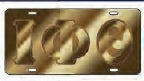 Iota Phi Theta Outlined Mirror License Plate [Gold/Gold/Brown - Car or Truck]