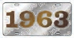 Iota Phi Theta 1963 Ghost Back Letters Car Tag License Plate [Silver - Car or Truck]