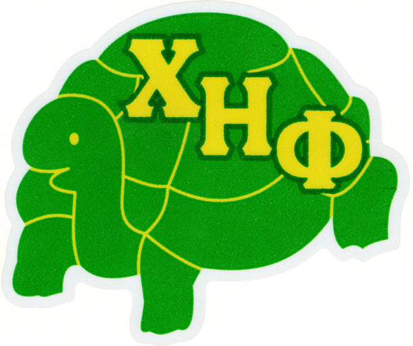 Chi Eta Phi Turtle Reflective Symbol Decal Sticker [Green - 3.75"]