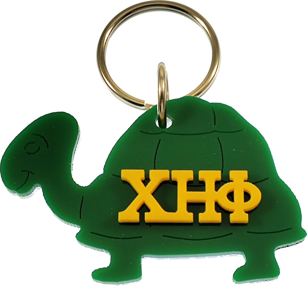 Chi Eta Phi Turtle Symbol Outline Mirror Keychain [Green - 3"]