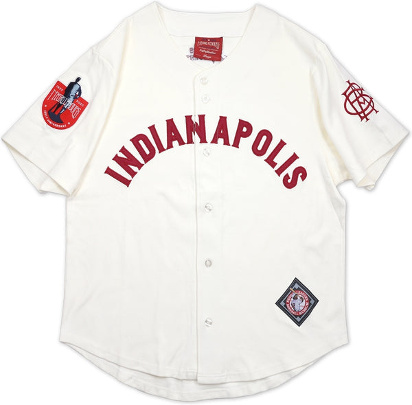 Big Boy Indianapolis ABCs Centennial Heritage Mens Baseball Jersey [Ivory White]