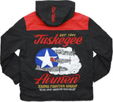 Big Boy Tuskegee Airmen S5 Mens Hooded Windbreaker Jacket [Black]