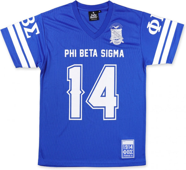 Big Boy Phi Beta Sigma Divine 9 S2 Mens Football Jersey Tee [Royal Blue]