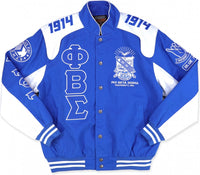 Big Boy Phi Beta Sigma Divine 9 S11 Mens Racing Twill Jacket [Royal Blue]