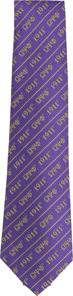 Big Boy Omega Psi Phi Divine 9 S3 Neck Tie [Purple]