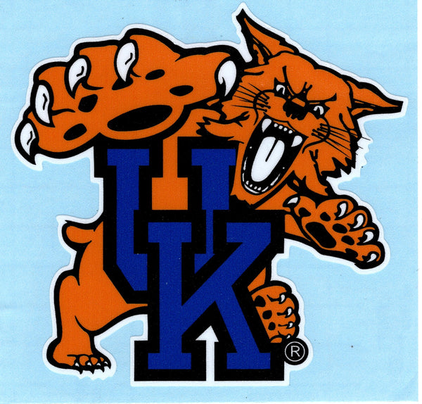 Kentucky Wildcats Cat UK Logo Decal Sticker [White]