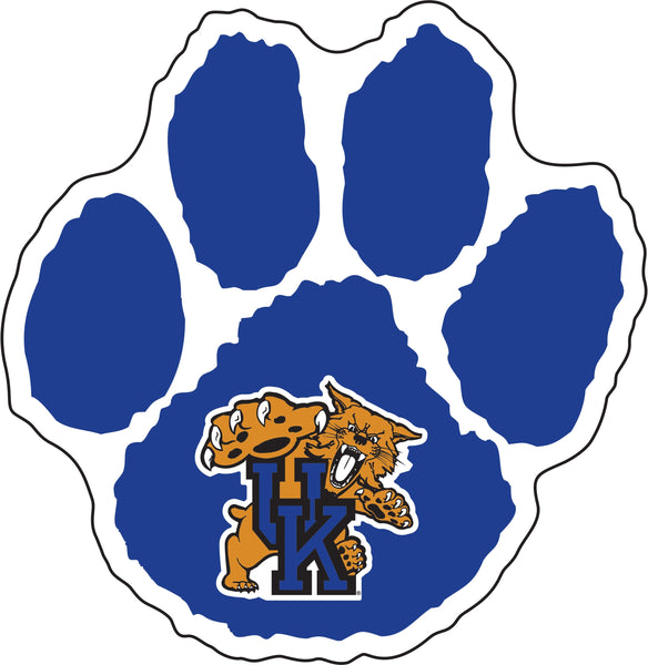 Kentucky Wildcats Paw Logo Decal Sticker [Blue/White]