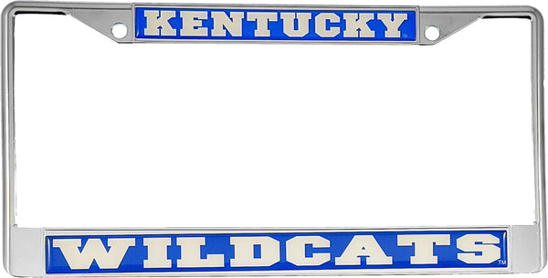Kentucky Wildcats Domed Metal License Plate Frame [Silver - Car or Truck]