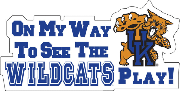 On My Way To See The Kentucky Wildcats Play Magnet [White - 16"]