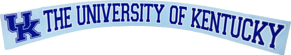 The University of Kentucky UK Logo Decal Sticker [White - 19" x 2.5"]
