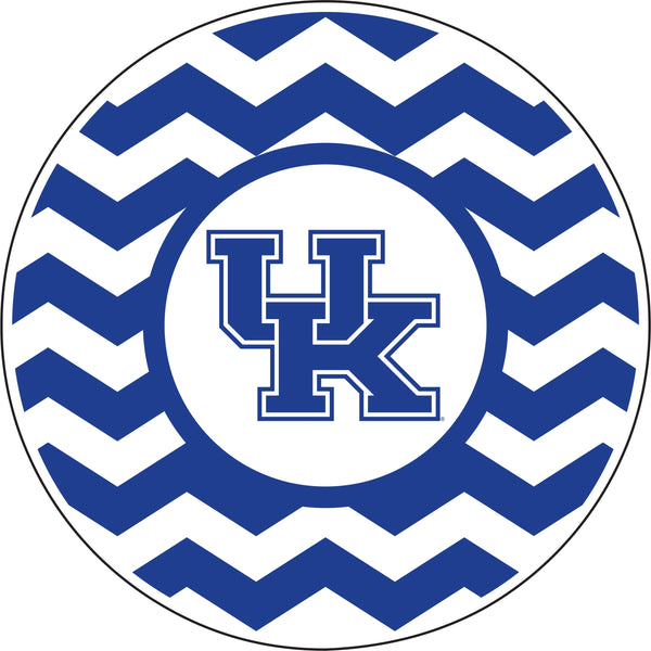 University of Kentucky Chevron Stripe UK Logo Magnet [White - 5"]