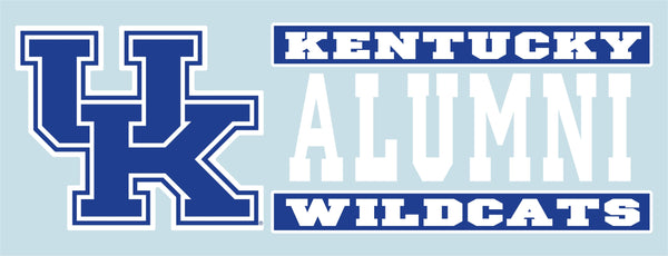 University of Kentucky Alumni UK Logo Decal Sticker [Blue/White - 6"]