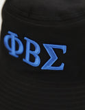 Big Boy Phi Beta Sigma Divine 9 S145 Reversible Mens Bucket Hat [Black/Royal Blue]
