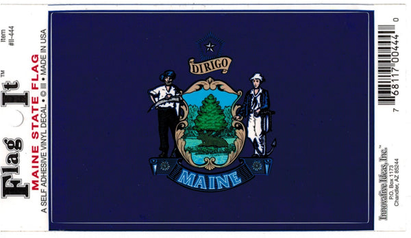 Innovative Ideas Flag It Maine State Flag Self Adhesive Vinyl Decal [Dark Blue]