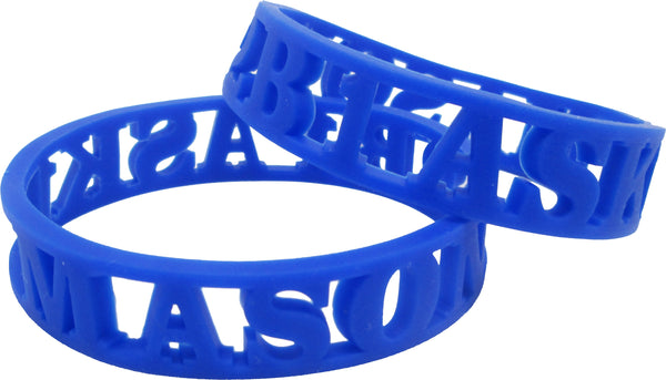 Mason 3D Cut Out Silicone Bracelet [Blue]