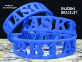 Mason 3D Cut Out Silicone Bracelet [Blue]