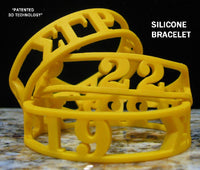Sigma Gamma Rho 3D Cut Out Silicone Bracelet [Yellow]