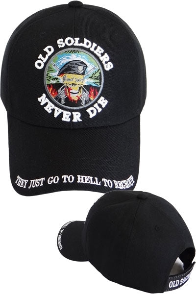 Old Soldiers Never Die Mens Cap [Black]