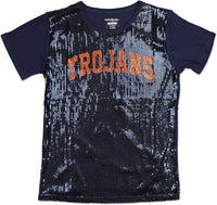 Big Boy Virginia State Trojans S3 Ladies Sequins Tee [Navy Blue]