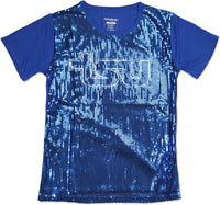 Big Boy Tennessee State Tigers S3 Ladies Sequins Tee [Royal Blue]