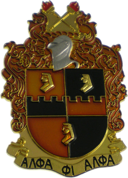 Alpha Phi Alpha Shield Die-Cut Car Badge [Gold]