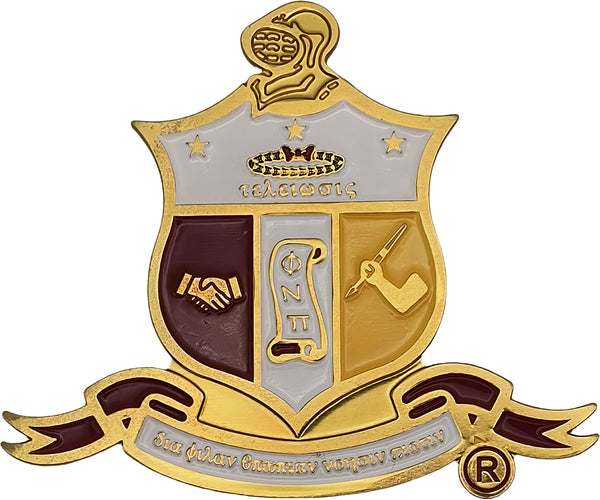 Kappa Alpha Psi Shield Die-Cut Car Badge [Red]