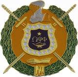 Omega Psi Phi Escutcheon Shield Die-Cut Car Badge [Gold]