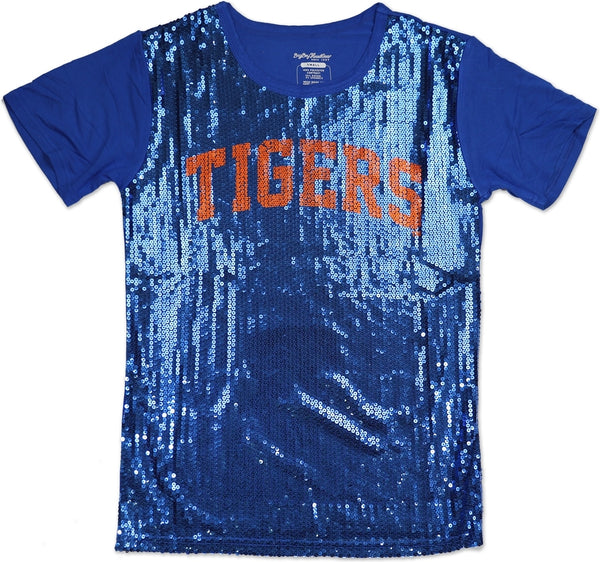 Big Boy Savannah State Tigers S3 Ladies Sequins Tee [Royal Blue]