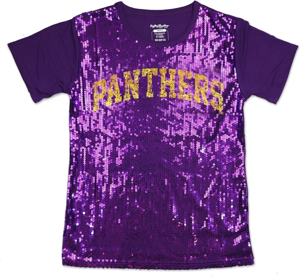 Big Boy Prairie View A&M Panthers S3 Ladies Sequins Tee [Purple]
