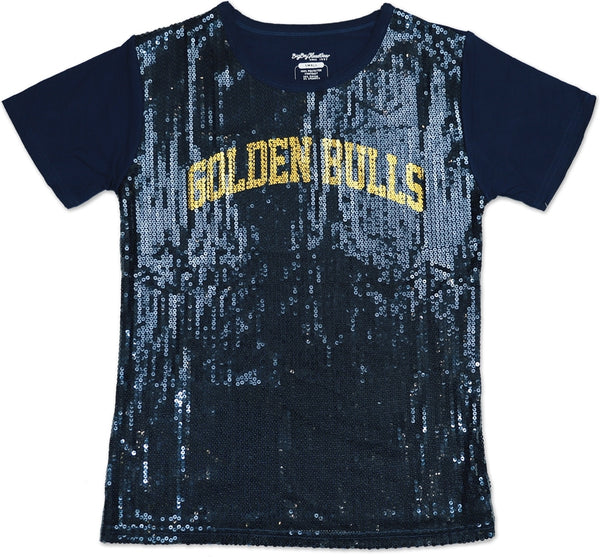 Big Boy Johnson C. Smith Golden Bulls S3 Ladies Sequins Tee [Navy Blue]