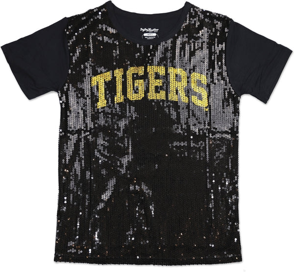 Big Boy Grambling State Tigers S3 Ladies Sequins Tee [Black]