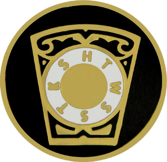 Royal Arch Mason Chapter Keystone Round Lapel Pin [Black]