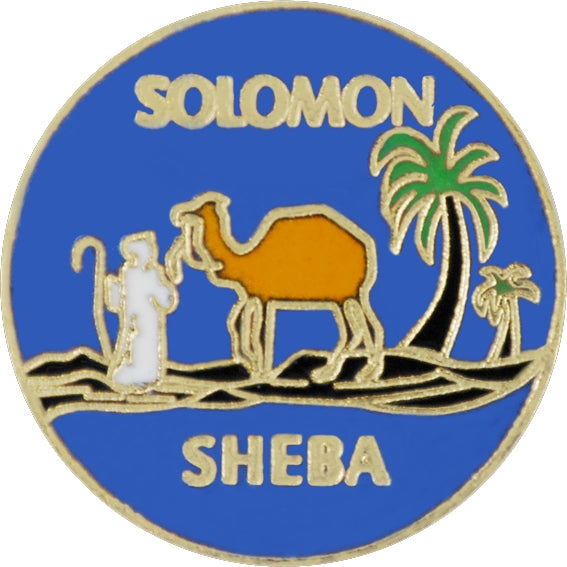 Queen Of The South Solomon Sheba Round Lapel Pin [Blue]